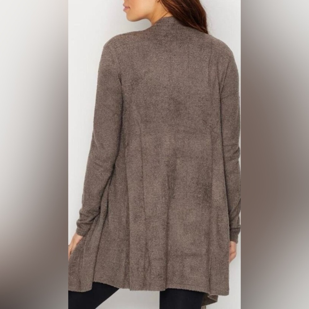 BAREFOOT DREAMS Island Wrap Open Front Cardigan Taupe CozyChic Lite Soft S/M - Picture 12 of 16